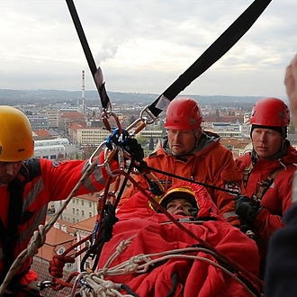 Cvičení záchranných složek na Černé věži